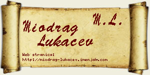 Miodrag Lukačev vizit kartica